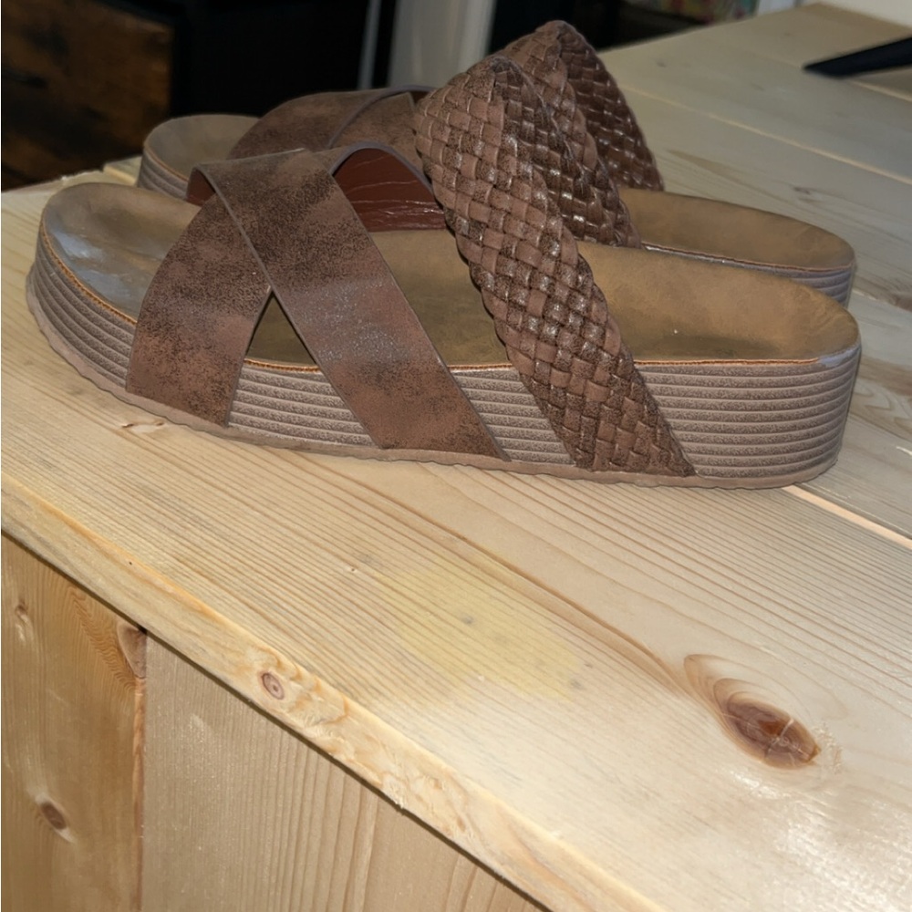 Brown Women's Slide Sandals